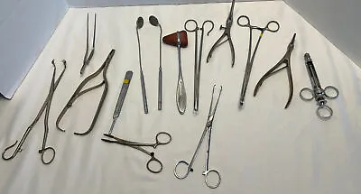 LOT OF Medical Tools-Forceps Nasal Speculum Reflex Percussion Hemostat & More • $79.99