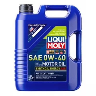 Liqui Moly MOTOR OIL: Synthoil Energy A40 SAE 0W-40 5.000 Liter • $75.54