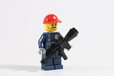 LEGO® City Minifigure SWAT Police Officer Heavy Gun • $10.99