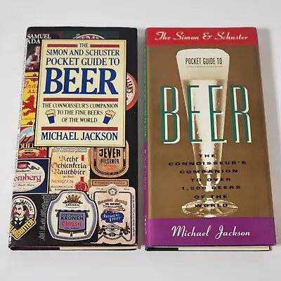 2 Vintage Simon & Schuster Pocket Guide To Beer By Michael Jackson Hardcover  • $9.99