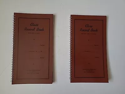 Vintage NOS School Class Record Books Form 201 & 290 The Riegle Press 10x5.5  • $14.99