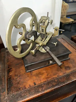 Remarkable | Antique | Victorian | Brassware | Watch Makers Lathe With Tool Bits • $600