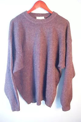 Vintage Woolrich Wool Knit Sweater Women’s Size L Maroon Crew Neck Long Sleeve • $25