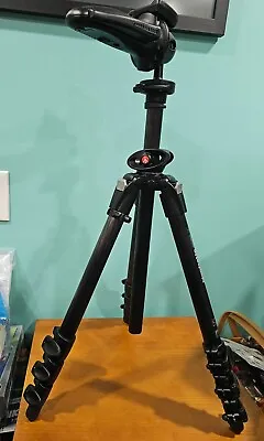 Manfrotto 055CXpro4 Carbon Fiber Tripod With 327RC2 Grip Ball Head • $410