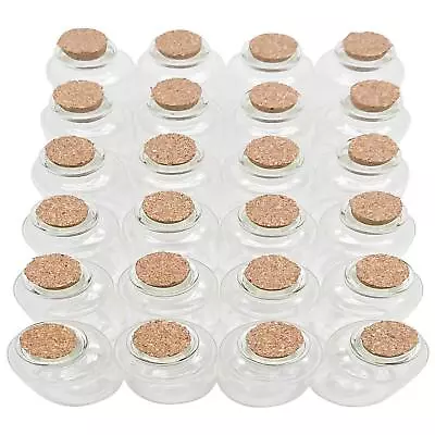 14 Pcs 30 ML Small Glass Bottles With Cork Stopper Mini Message Bottles DIY ... • $14.76