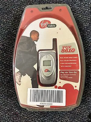 Virgin Mobile VOX 8610 Flip Phone Gray MTV Content Color Graphics 2005 New • $49.99