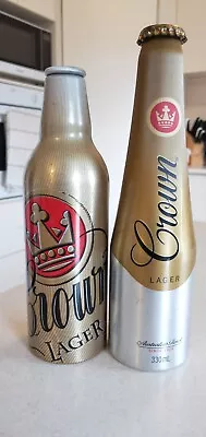 CROWN LAGER ALUMINIUM BOTTLES - 330ML And CROWN LAGER 350mL / RARE BEER CANS • $12.50