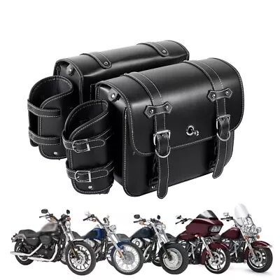 Motorcycle Saddlebags W/ Cup Holder For Suzuki Boulevard M109R M50 M90 M95 C90 • $109.99