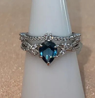 $15 • Buy Ring Bomb Party RBP4979 So In Love Lab Created London Blue Topaz ￼Size 7