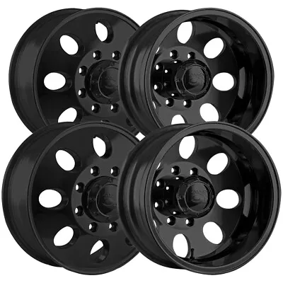 (Set Of 4) 17  Inch Ion 167 Dually 8x6.5  Matte Black Wheels Rims • $675.96