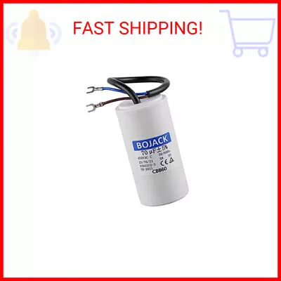 BOJACK 70 UF 450 V AC 70 MFD CBB60 Wire Lead Cylinder Motor Run SH Capacitor • $17.51