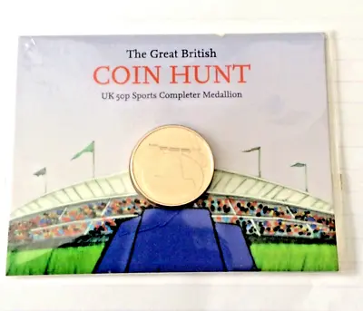 *  British Coin Hunt 50p Sports Completer Medallion For The Colin Hunt Album. • £66.88