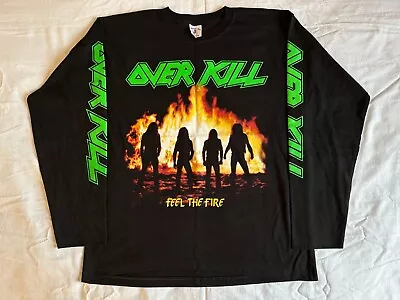 OVERKILL - Feel The Fire Longsleeve Shirt (L) Thrash Metal Slayer Megadeth • $44.90