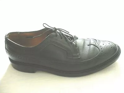 Vintage FLORSHEIM   Imperial   Classic Men's Dress Shoes 9.5M Black Leather  • $119.95