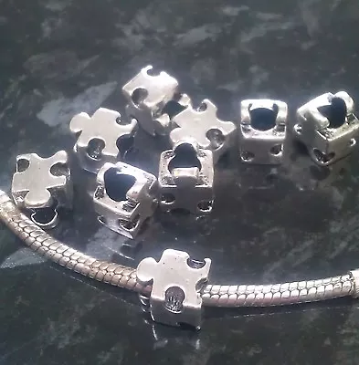 £1.50 • Buy 1 X Autism Awareness Jigsaw Puzzle Piece Charm Bead For European Bracelets