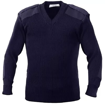 British Army Commando Jumper Sweater Pullover Military Officer Wool Blue Small • $29.99