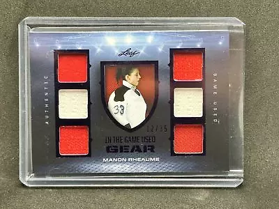 Manon Rheaume 2023 Leaf In The Game Used Gear 12/35 #GUG-20 • $55