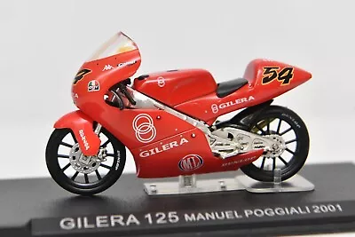 IXO Deagostini 1:24 Gilera 125 Manuel Poggiali 2001 Model Motorbike Motorcycle • £9.99