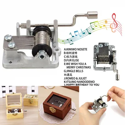 Mini Hand Cranking Music Movement Mechanism Windup DIY Music Box Collectibles • $14
