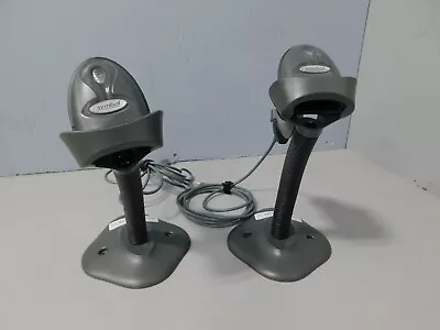 2x Symbol Barcode Scanner P/n LS2208-SR20007R-NA With Stands • $15.98