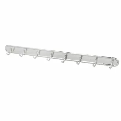 Robe Coat Hat Stainless Steel Wall Mounted 8 Hook Hanger Rail Rack • $17.81