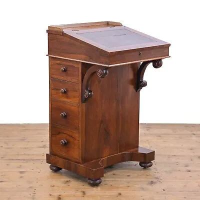 Small Victorian Antique Rosewood Davenport Desk (M-4859) • £595