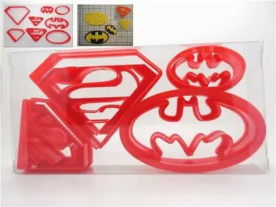 £4.99 • Buy Super Hero Set Of 4 Superman / Batman Cookie Cutter, Fondant Cutter (8pcs)