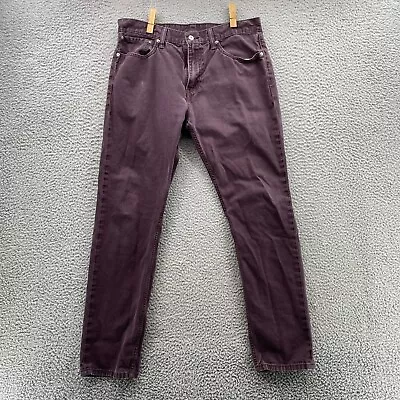 Levi's 508 Jeans Adult 33x30 Grape Purple Size Tapered Fit Zip Fly High Rise Men • $23.08