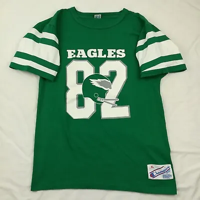Vintage Philadelphia Eagles Jersey Champion Mens XL Mike Quick Green USA Made • $99.99