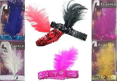 Fancy Dress 1920s Sequin Charleston HeadFlapper 1920s Gatsby Headdress Flapper • £3.99