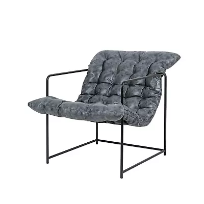 GIA Mid Century Modern Sling Accent Arm Chair For Living Room Gray • $99.99