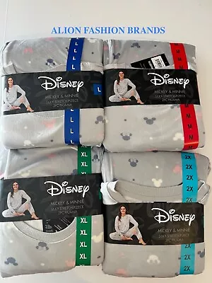 Disney Women's Mickey Minnie Mouse Silky Stretch Fleece Pajama Set PICK SZ /A • $8.99