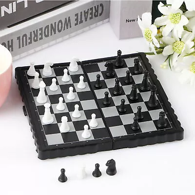 Magnetic Chess Set Folding Chess Board Storage Travel Party Game Set • $9.27