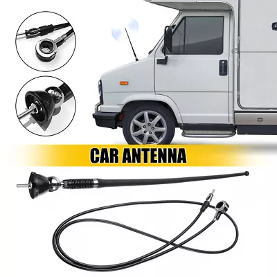 Universal Car Antenna Mast With Extension Cable Power Radio AM FM 16inch • $10.44
