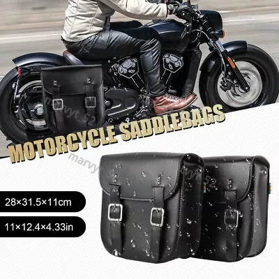 Motorcycle PU Side Saddle Bags Fit For Yamaha Virago XV 250 500 535 700 750 920  • $62.25