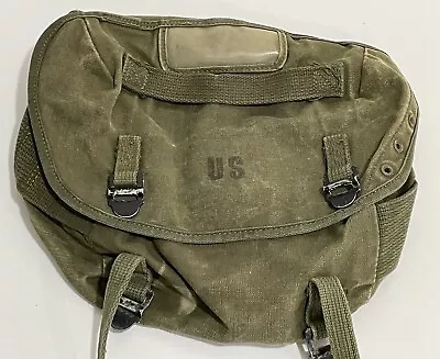 US Army M1961 Canvas Field Butt Pack Olive Green Drab Vietnam Era Utility Carry • $75