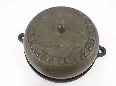 Antique Taylor's Brass Mechanical Door Bell Patent Oct 23 1860 Pre Civil War • $77.90