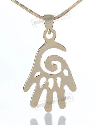 Hand Of God Hamsa Soul Necklace Evil Eye Charm Pendant Jewish Judaica Kabbalah • £7.46