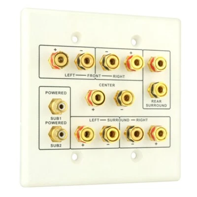 $15.99 • Buy Choice Select Dual Gang 6.2 Home Theater Wall Plate (White)