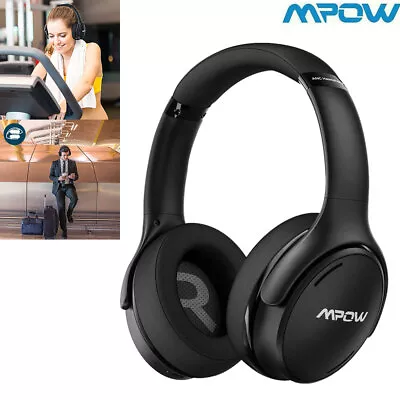 Mpow H19 IPO Wireless Bluetooth Headphones Over-Ear Noise Cancelling Earphones • £36.99