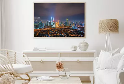 Aerial View & Kuala Lumpur City Print Premium Poster High Quality Choose Sizes • $31.90