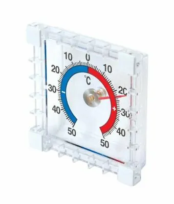 Silverline Indoor Outdoor Thermometer Stick On Wall Door Garden Greenhouse S64 • £3.69