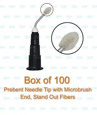 DDM Dental Pre Bent Delivery Tips With Micro Brush End - Box Of 100 #BTWMB • $34.50