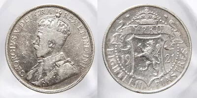 Cyprus. George V. 18 Piastres 1921. • $32