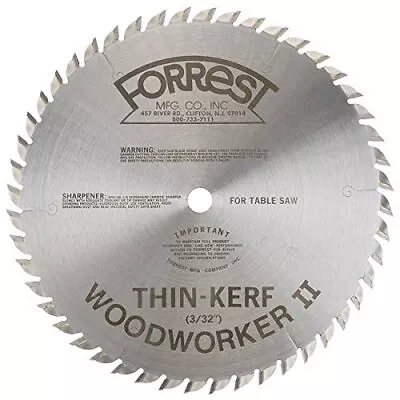 Forrest Woodworker II 10  48 Tooth Thin Kerf Woodworking Table Saw Blade • $155.44