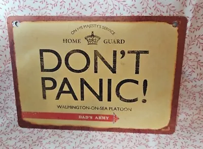 Dads Army Dont Panic Metal Wall Sign 6  By 4  • £1.99