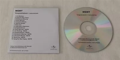 MGMT Promo CD Congratulations + Instrumentals • $39.95