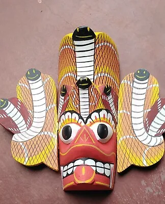 Srilanka Traditional Wooden Hand Corved Traditional Naga Raksha Yaka • $20