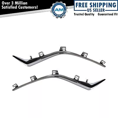 Front Lower Chrome Grille Trim Molding LH RH Kit Pair For 14-16 Mazda 3 New • $48.74