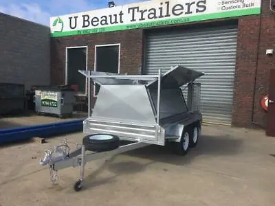 9x5 Heavy Duty Tandem Trailer With Half Tradesman Top Galvanised • $5700